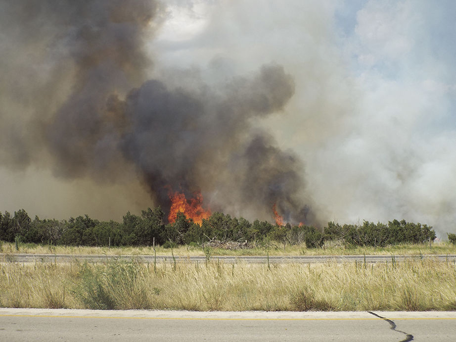 UPDATE: Brush fire south of Big Spring Tuesday afternoon contained, crews headed home